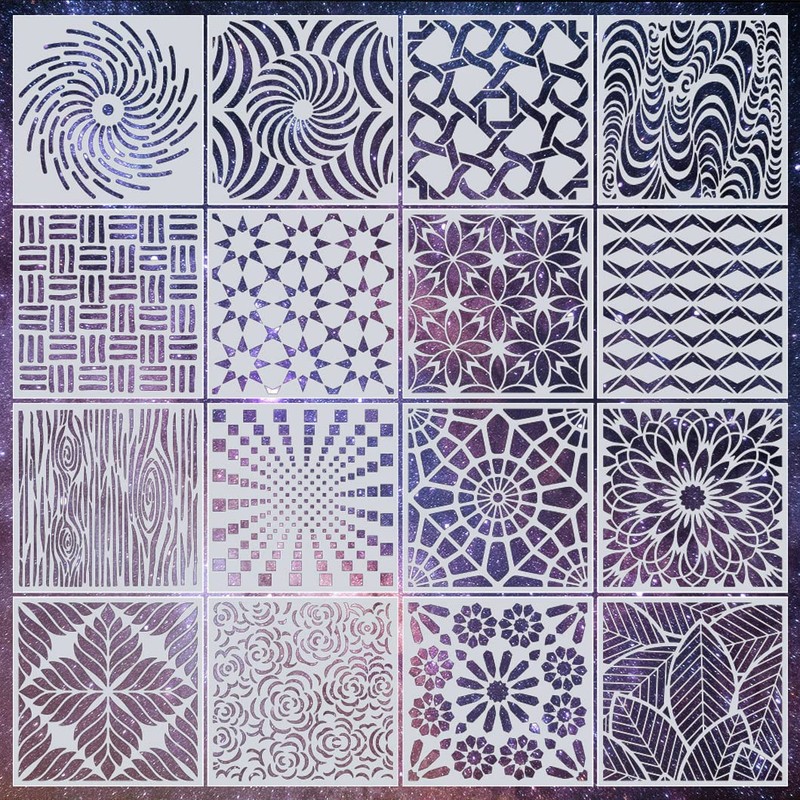 Rolin Roly Hollow Carving Geometry 15x15cm for Drafting, 32 Types,