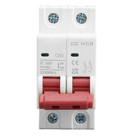 Circuit Breaker 2P DC 1000V MCB 63A Protection Switch 6000A Breaking Capacity for Home