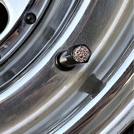 Metal Car Wheel Tire Valve Stem Caps 4 Pack Leopard Pattern Aluminum Car Tire Air Valve Caps for Cars, Trucks, Bikes, Motorcycles, Bicycles, Corrosion Resistant