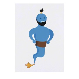 'Genie of the Lamp' Temporary Tattoo - Water Resistant, Skin-Safe, Non-Toxic Transfer (TO00078165)