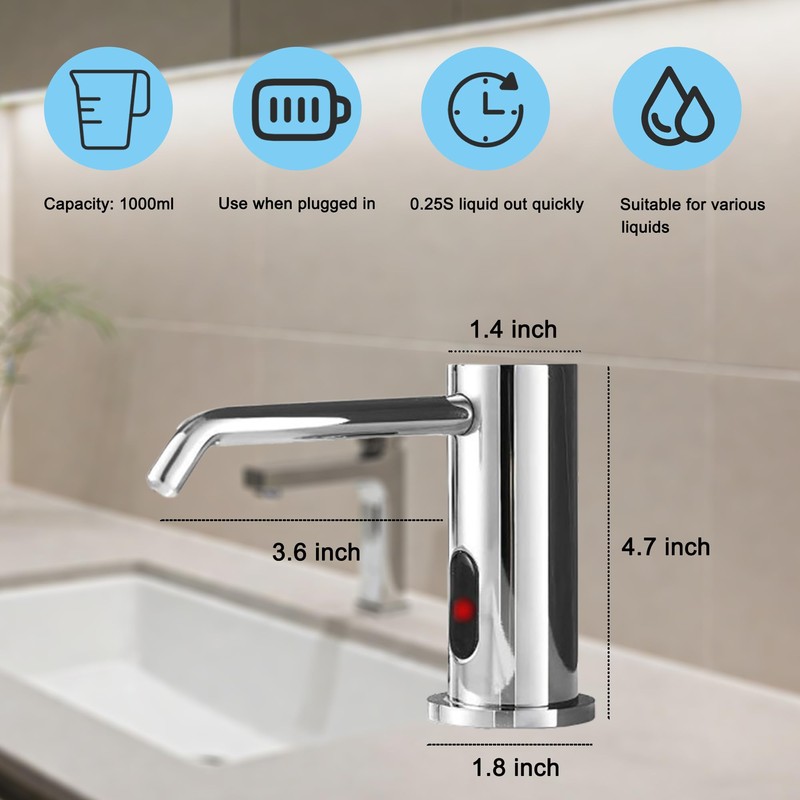 Touchless Soap Dispenser Automatic Liquid Dispenser for Kitchen Bathroom Upgraded