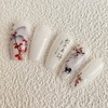 Flower and Bird Handmade Nail Tips - Long Point /