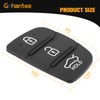 gohantee 3-Button Rubber Car Key Pads Replacement for Hyundai i20