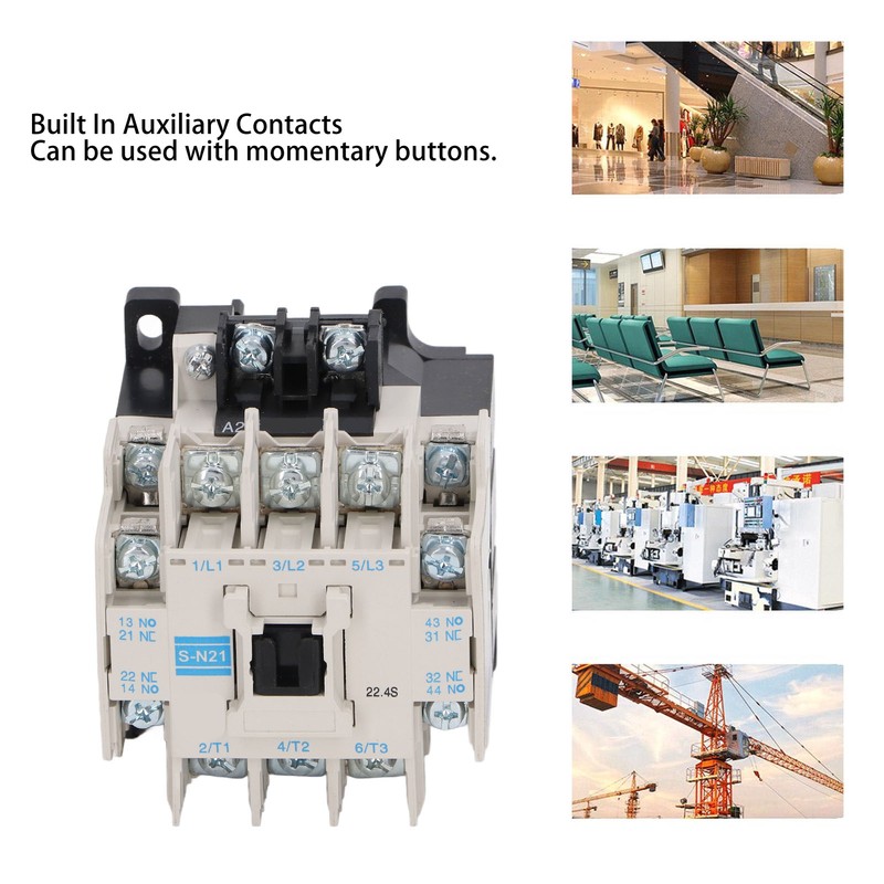 AC Contactor High Performance Coil 4NO 4NC 3 Pole Industrial
