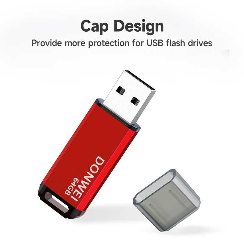 USB Stick 64 GB Memory Stick 2.0 Blue 5 Pieces