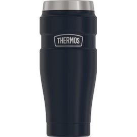 Thermos - Vaso de viaje de acero inoxidable, 16 onzas, color azul mate