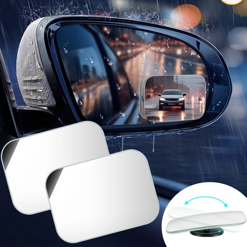 mingo-tech Universal 2Pcs Blind Spot Mirrors- 360° Wide Angle Convex