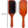 IMAXWAVE 8.5" Wooden Hair Brush with Round Plastic Spikes, Anti-Pull,