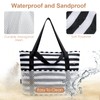 KABAQOO Large Beach Bag Waterproof Sandproof Tote Bag for Women