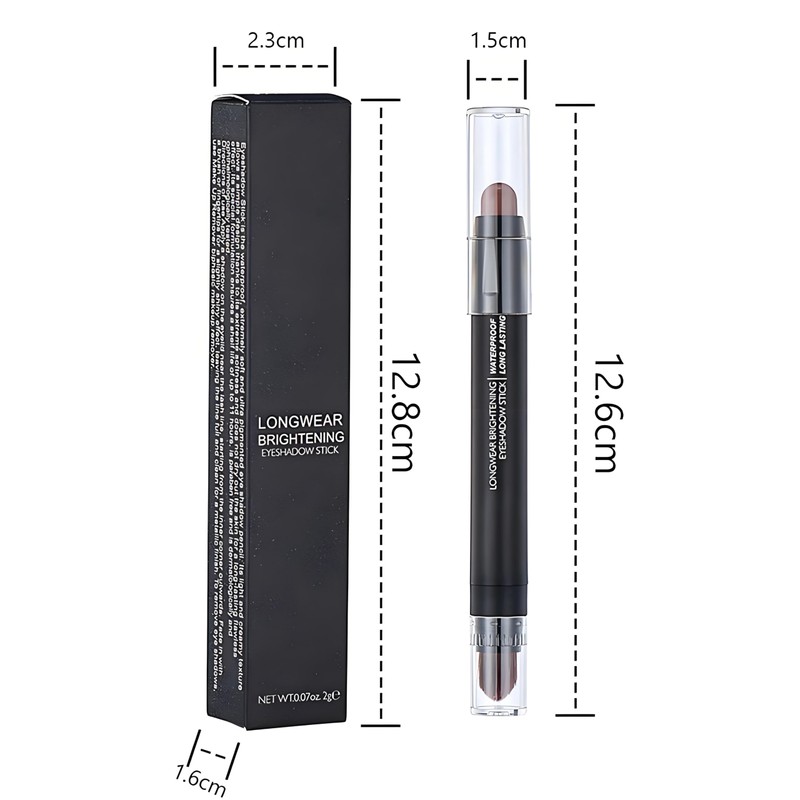 Midnight Sapphire Eyeshadow Stick with Brush – Metallic Shimmer, Cream