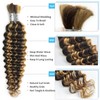 Evaxilc Deep Wave Human Hair for Braiding, Unprocessed, No Weft