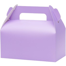 UnicoPak 30 Pack Purple Gable Treat Boxes Party Favor Goodie Bag Boxes for Candy Treats Snacks Cookie Toys for Birthday Party Special Events, 6.5x3.5x4 Inches
