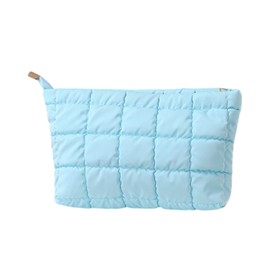 TPZORJX Quilted make-up bag, buffer bag, women's make-up bag, cosmetic bag, travel toiletry bag, organiser, clutch for women, quilted make-up bag (blue)