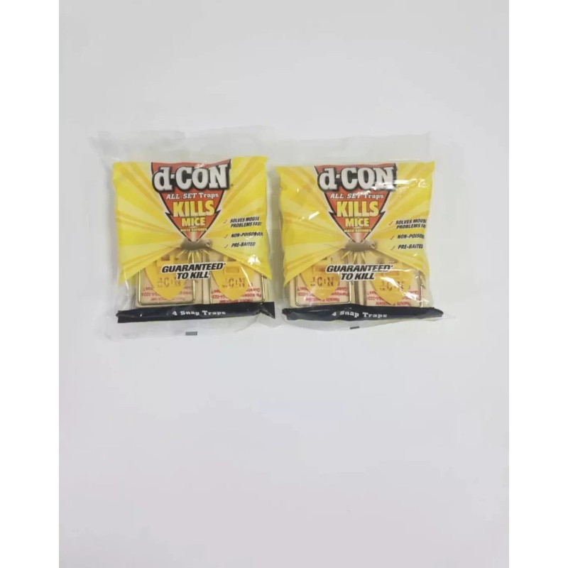 d-con (2) d-Con All Set 4pk Wood Pre Baited Mouse