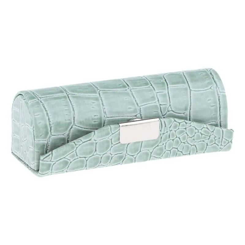Estuche De Lápiz Labial Verde Grisáceo Y Marrón Y Naranja