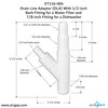 Drain Line Adapter (DLA) With 1/2-inch Barb Fitting for a