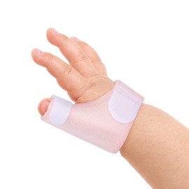 Yosoo Health Gear Baby Thumb Brace, Toddler Baby Finger Guard, Baby Thumb Fix Brace with Breathable Wrist Band, Infant Children Finger Thumb Support Sprain Fracture Thumb Spica Splint, Beige(S)