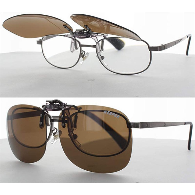 Cliponkeeper 9311 Polarized Front Clip-on Sunglasses, Sunglasses, UV Protection, Large