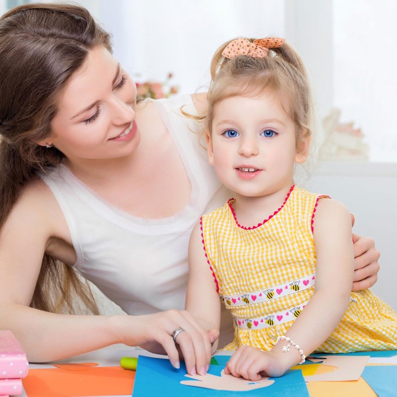 LunarCharm Pink and White Pearl Bracelet, Christening Gifts for Girls,