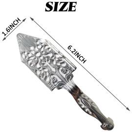 NSBELL 4PCS Stainless Steel Absinthe Spoons Vintage Wormwood Cocktail Bar Glass Cup Drinking Filter Hollowed Out Absinthe Fountain Spoon Dripper (4)