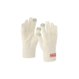 Hunter Women's Play Essential Gloves, Gloves with Brand Logo, Comfortable & Warm Accessory, White, One Size