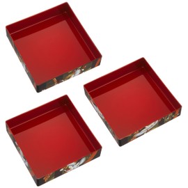 Nakatani Brothers Shokai Yamanaka Lacquerware, 6.5, 3-Tier, Black, Noshi Crane 33-5405