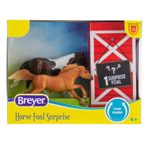 Breyer Horses Stablemates Mystery Horse Foal Surprise | Open and Find The Surprise Foal | 3 Horse Set | Horse Toy | Horse Figurines | 3.75" x 2.5" | 1:32 Scale | Model #6222