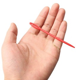 Lansonee 30 Pieces Color Plastic Sewing Needles, Multicolor Scissor Sewing Needles Safety Plastic Lacing Needles for Kids Craft and Needle Projects