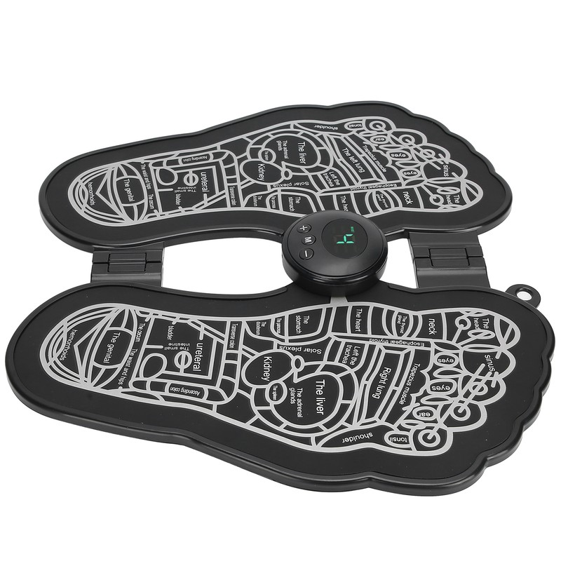 Rechargeable EMS Foot Massage Pad Foldable Adjustable Foot Massager Stimulator