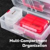 Geinxurn Plastic Tools Box Set, 7Pieces Red Transparent Portable Storage