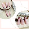 SINHOT Square Press on Nails Long Fake Nails Glossy Glue