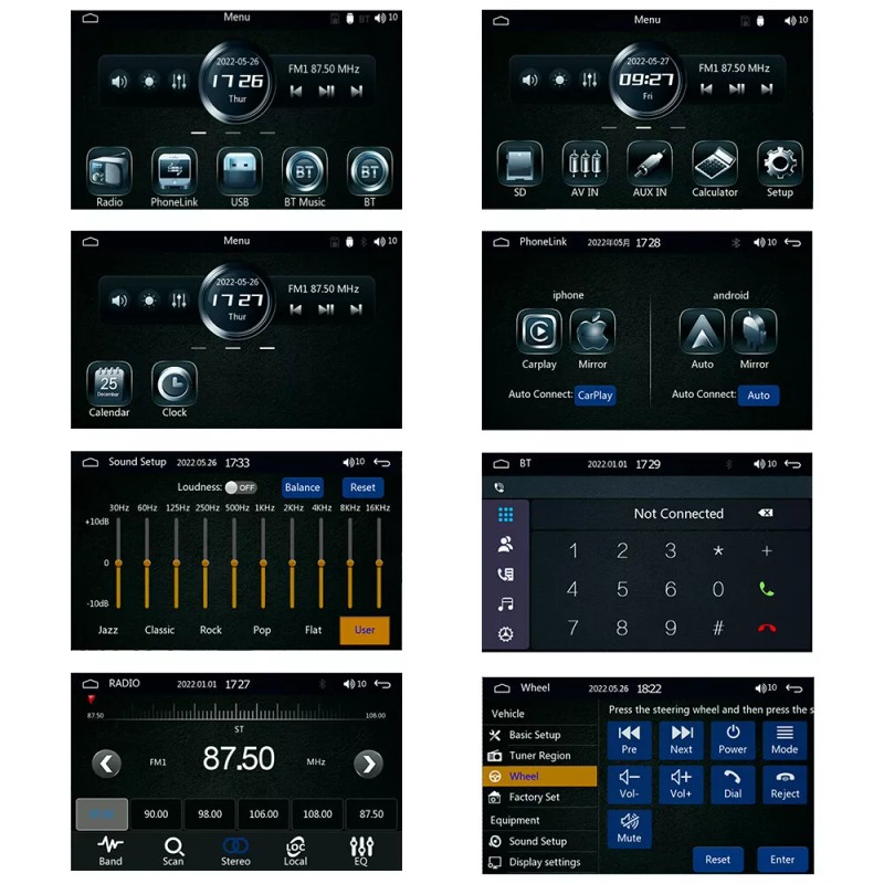 Navitroey Single 1Din 7" Touch Screen Stereo Bluetooth Radio Car