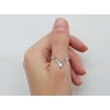 Sovats Chevron Thumb Ring For Women 925 Sterling Silver Rhodium