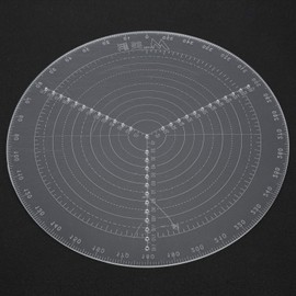 Round Centre Finder Compass, Transparent Acrylic Centre Finder, Compass, Round Woodworking Rotary Centre Ruler, Rotary Centring Tool for Quick Drawing, Circle 12 Inches