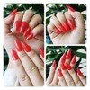 LoveOurHome 240pc Almond Press on Nails Medium Fake Nail Red