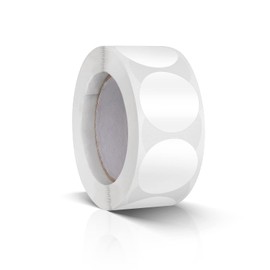 Round Stickers White 25 mm Circle Labels Colour Coding Dot Vinyl Floor Sticker Waterproof Removable Roll of 500