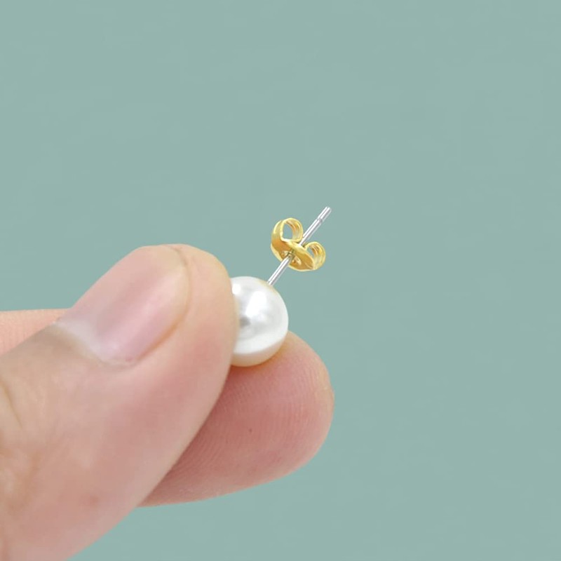 Cretty-Meet 12pcs/6 Pairs 14k Gold Plated Replacement Secure Ear Locking