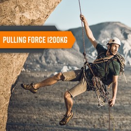 Nice C Climbing Rope, Dynamic Climbing Rope, Tree, Rock, Escape 10mm 32ft/64ft/96ft/160ft/230ft/500ft/985ft/1000ft with Carry Bag Rescue Rope (30M/96ft)