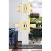 goldenwarm Gold Door Handle with Deadbolt, Square Contemporary Brushed Gold