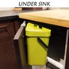 stonespace Small Kitchen Trash Can with Lid, Compost Bin Indoor