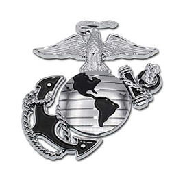 Marines Premium Anchor Black Chrome Auto Emblem