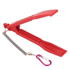 VBESTLIFE Fishing Pliers Gripper Fish Clamp with Locking Switch Tension Clamp Body Spring Lanyard Holder Gripper Controller Tools (Red) Fishing