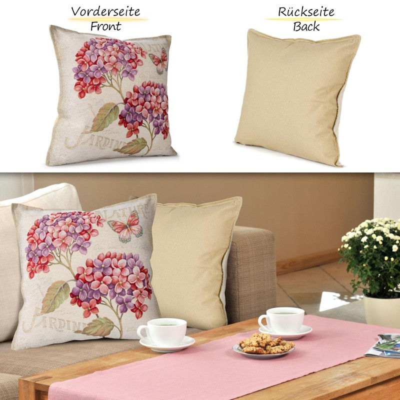 ANRO Cushion Cover Decorative Cushion Sofa Cushion Cover Tapestry Hydrangea