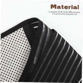 Baluue 3pcs Magnetic Back Support Belt Waist Belt for Back Pain Self-heating Lumbar Support Black Size Xl