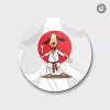Unbranded Karate Dog Animal | 4'' X 4'' Round Decorative