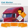 Partsam 6LED Amber Cab Marker Lights - Waterproof Roof Mount