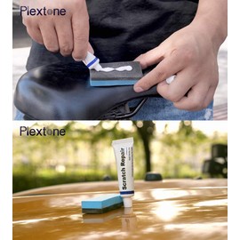 Plextone Autokratzer-Reparaturset, Wachs, Polierpaste, Lack, kleine Kratzer, klebriger Schmutz, kompatibel mit allen Farben Fahrrad Motorrad