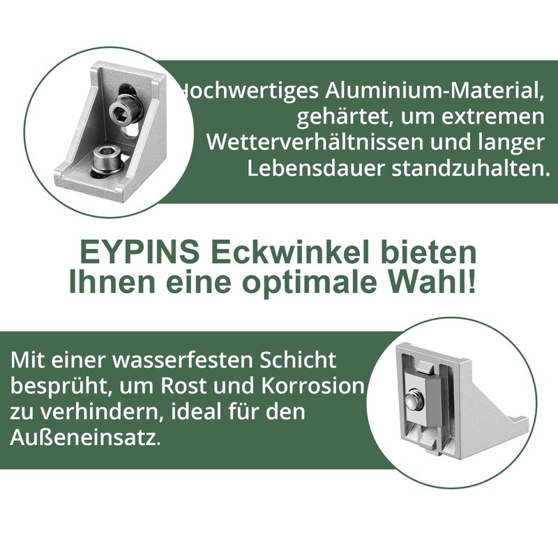 EYPINS Mounting Material Angle Aluminium Profile 30 x 30 Groove