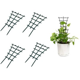 Feitore Mini Plant Trellis Garden Trellis for Climbing Plants Outdoor Plastic Superimposed Potted Plant Support Flower Supports (4 Pcs)