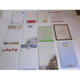 Just-A-Note Tablets (Set of 12,) Variety of sizes and designs, Average size: 5 1/2" x 7" (No envelopes)